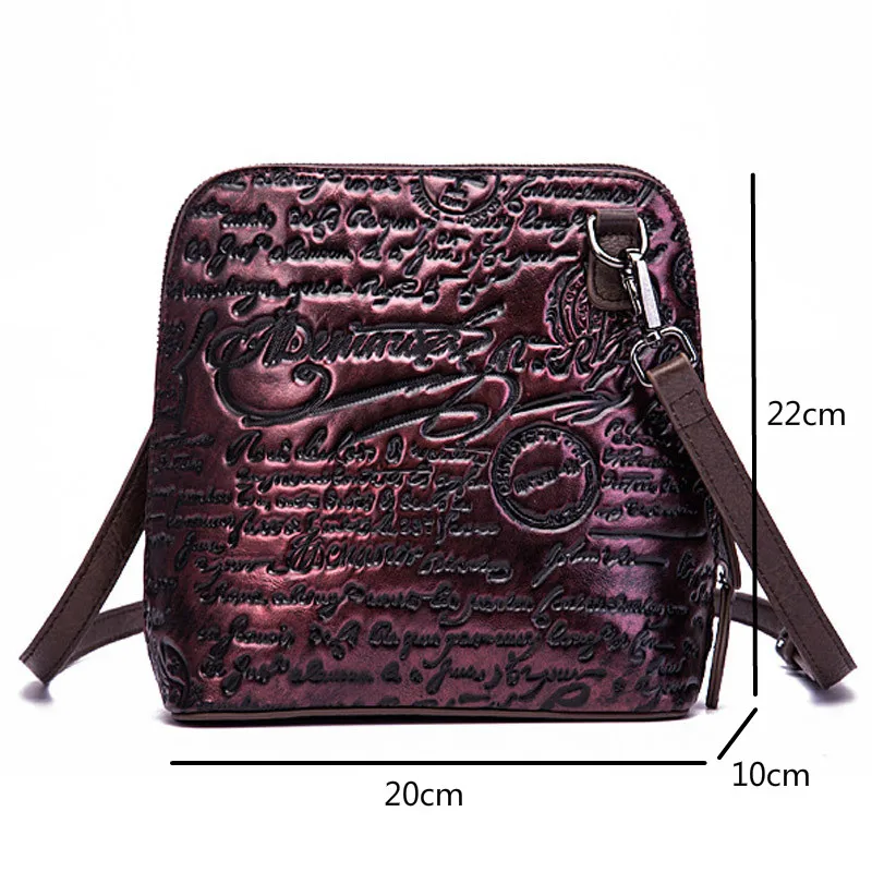

YourSeason Cow Leather Ladies Small Bag 2021 Handmade Letter Embossed Shoulder Crossbody Female Vintage Women Mini Bags