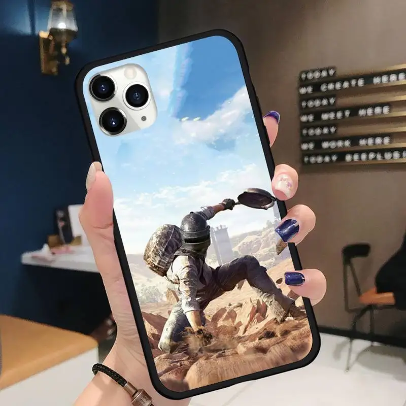 

PUBG Game Art Phone Case for iPhone 11 12 pro XS MAX 8 7 6 6S Plus X 5S SE 2020 XR mini Funda