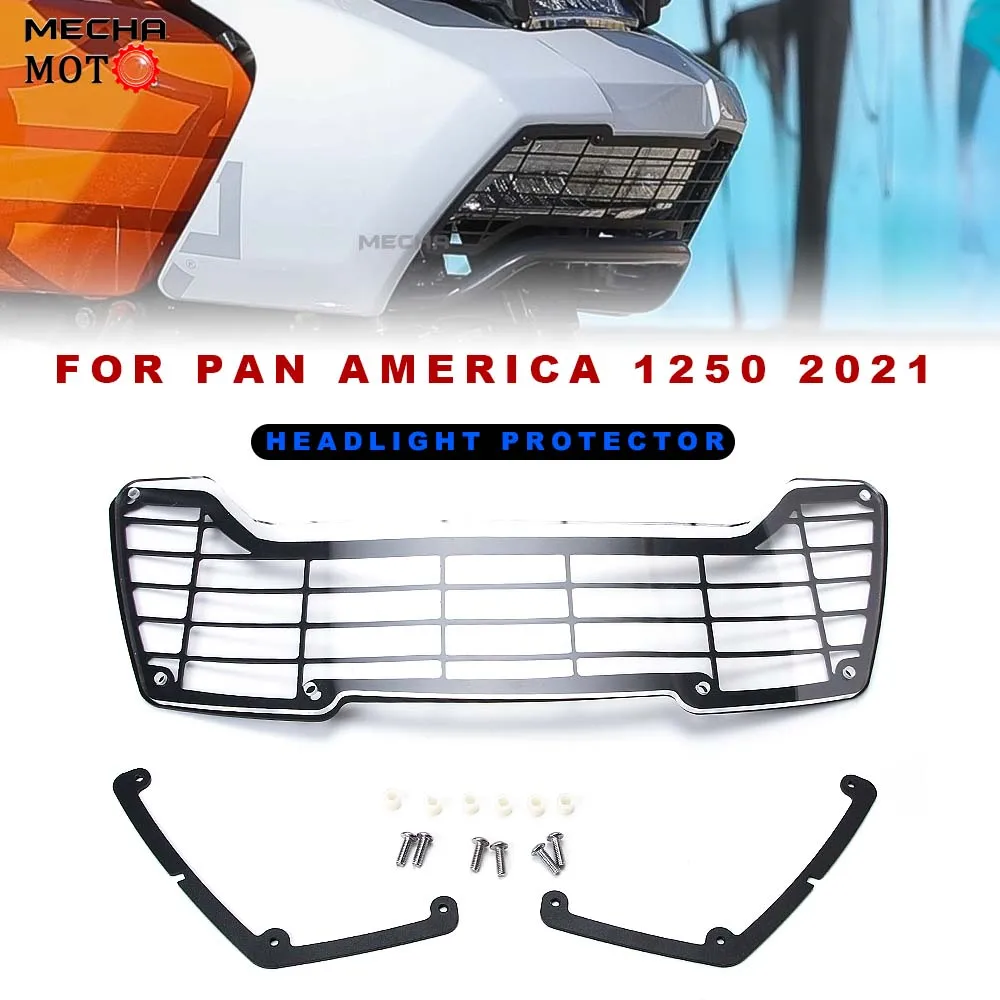 

Motorcycle Aluminium Headlight Protector Grille FOR PAN AMERICA 1250 PA1250 PANAMERICA1250 2021 Guard Cover Protection Grill