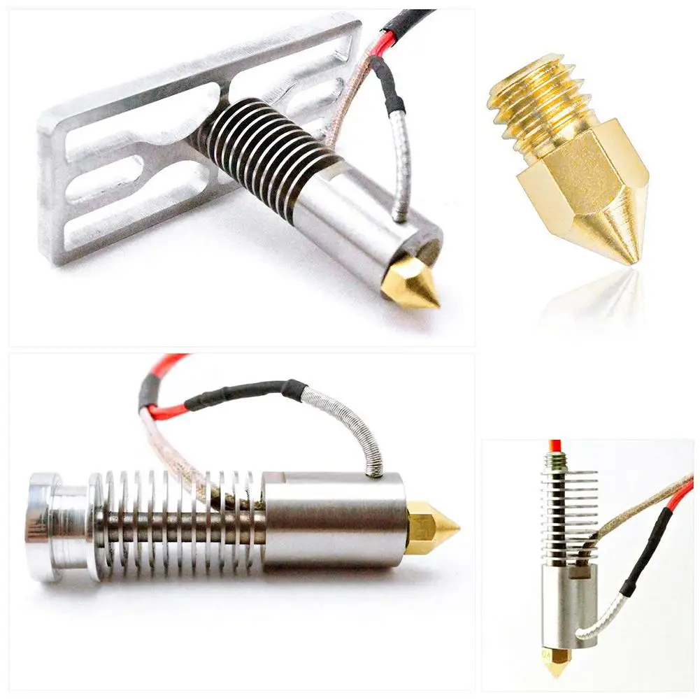 

30pcs 3D Printer Accessories Gold Extruder Nozzles High Quality Brass 3D Printer Nozzles For MK8 Makerbot Reprap prusa I3
