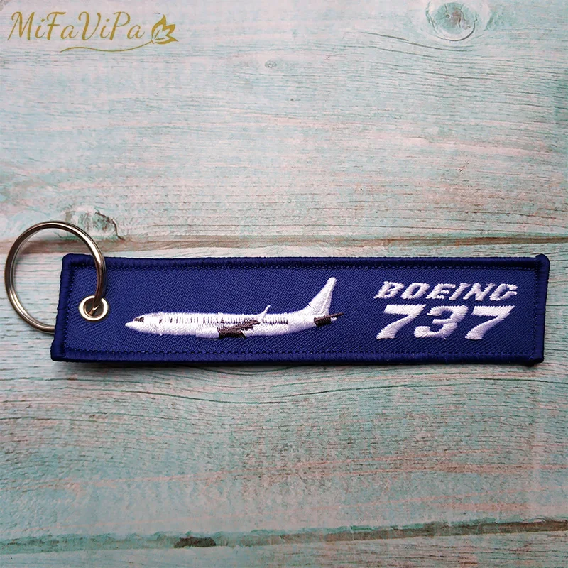 MiFaViPa 3 шт. темно-синий брелок для ключей Боинг 737 самолет модный экипаж пилот