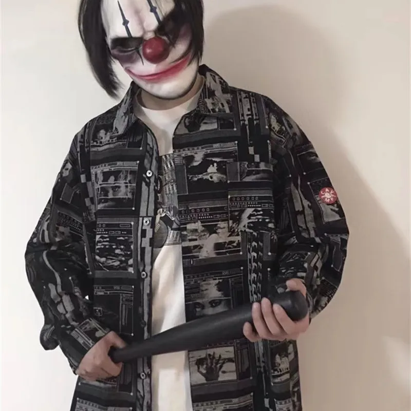 Негабаритная рубашка с длинным рукавом мужская женская 1:1 высокое качество