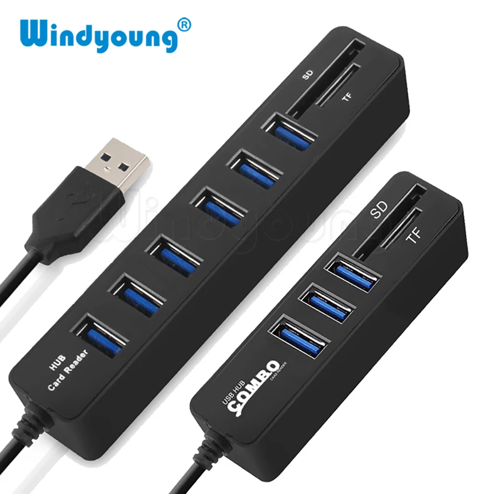 Usb хаб 3 0 Мульти USB концентратор разветвитель порт 3/6 несколько usb SD карты TF