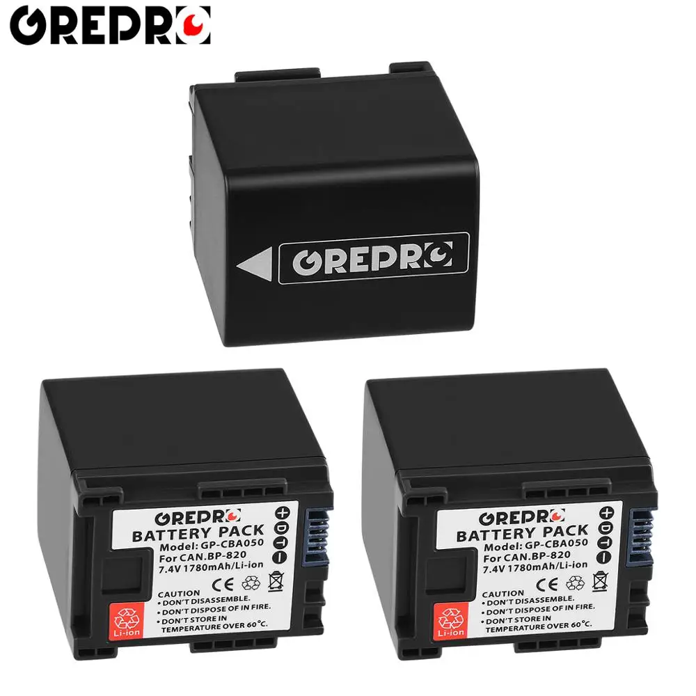 Аккумулятор для камеры 1780 мАч BP-820 BP 820 + зарядное устройство с ЖК-дисплеем и USB Canon