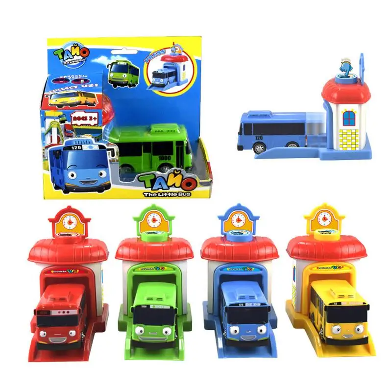 Миниатюрный детский автобус Tayo The Little Bus пластиковый игрушечный Oyuncak гаражный
