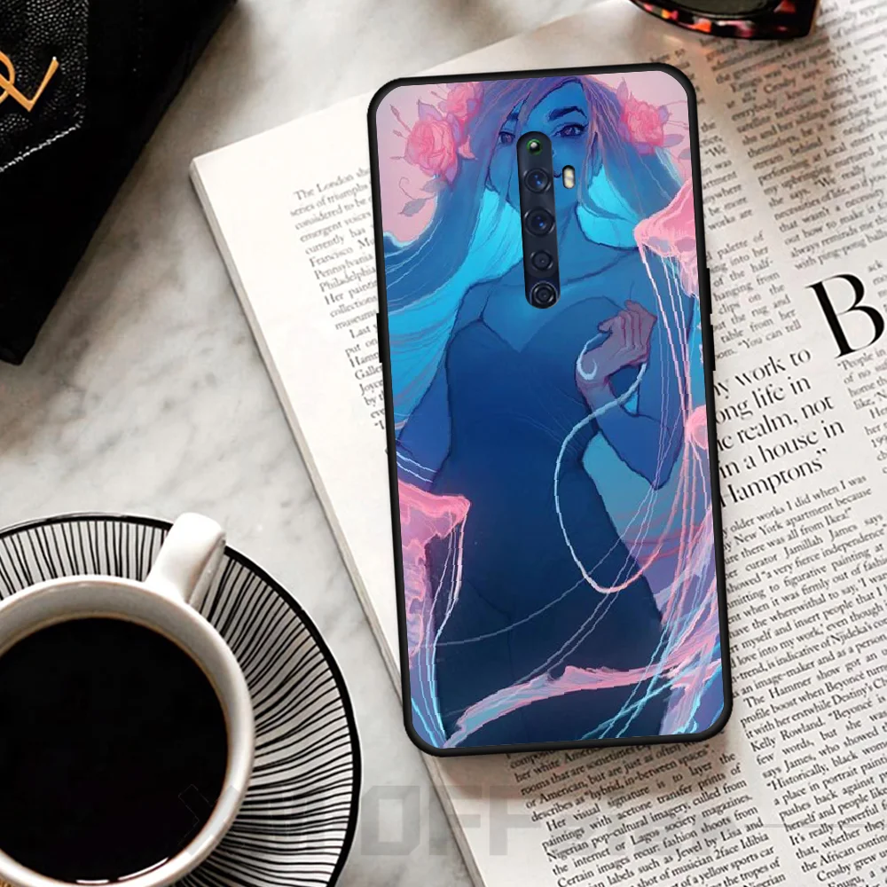 Reayou Glowing girl Phone Case Cover For OPPO R9 R9S 9S PLUS 11 plus 11S 15 Normal 17 17pro | Мобильные телефоны и