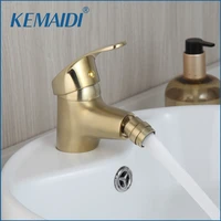 kemaidi brush gold solid brass bidet faucet bathroom deck mounted basin sink faucets mixer tap hot and cold taps