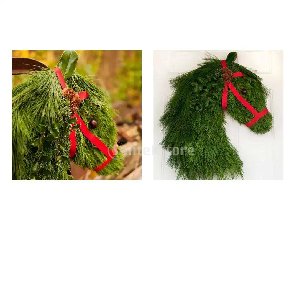 Венок на голову лошади 2x Рождественский Декор искусственный венок кухню