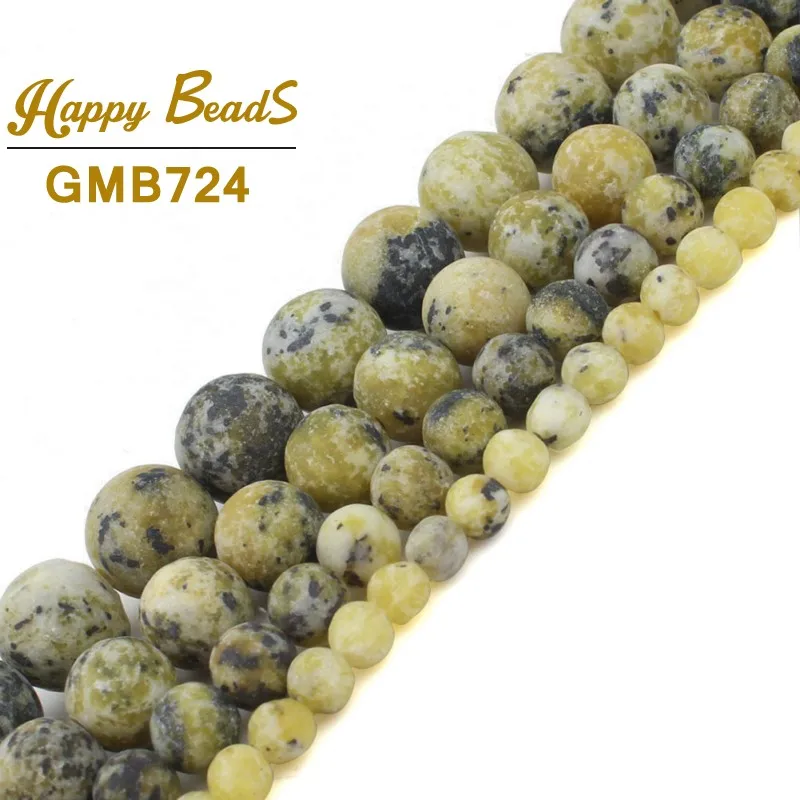 Натуральные Матовые Круглые бусины желтые бриллианты свободные браслет