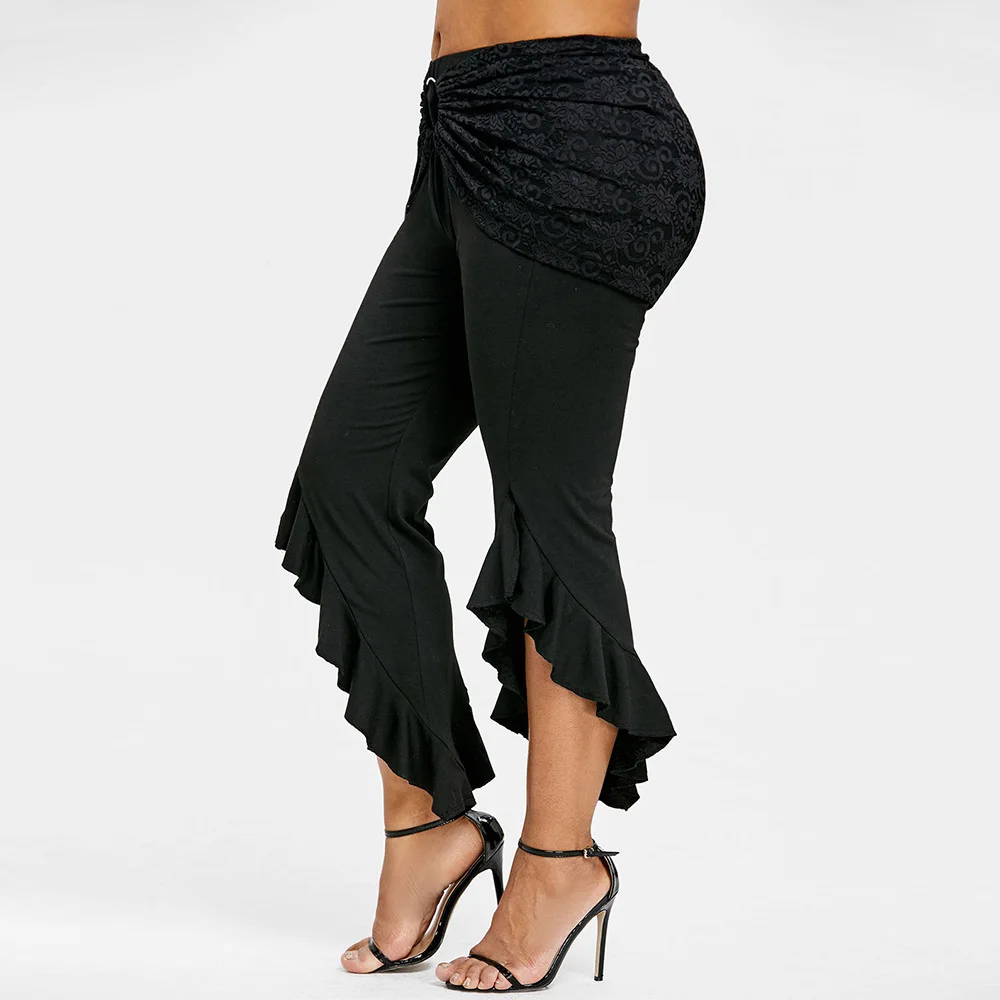 ROSEGAL размера плюс съемная кружевная вставка юбка брюки для женщин обтягивающие