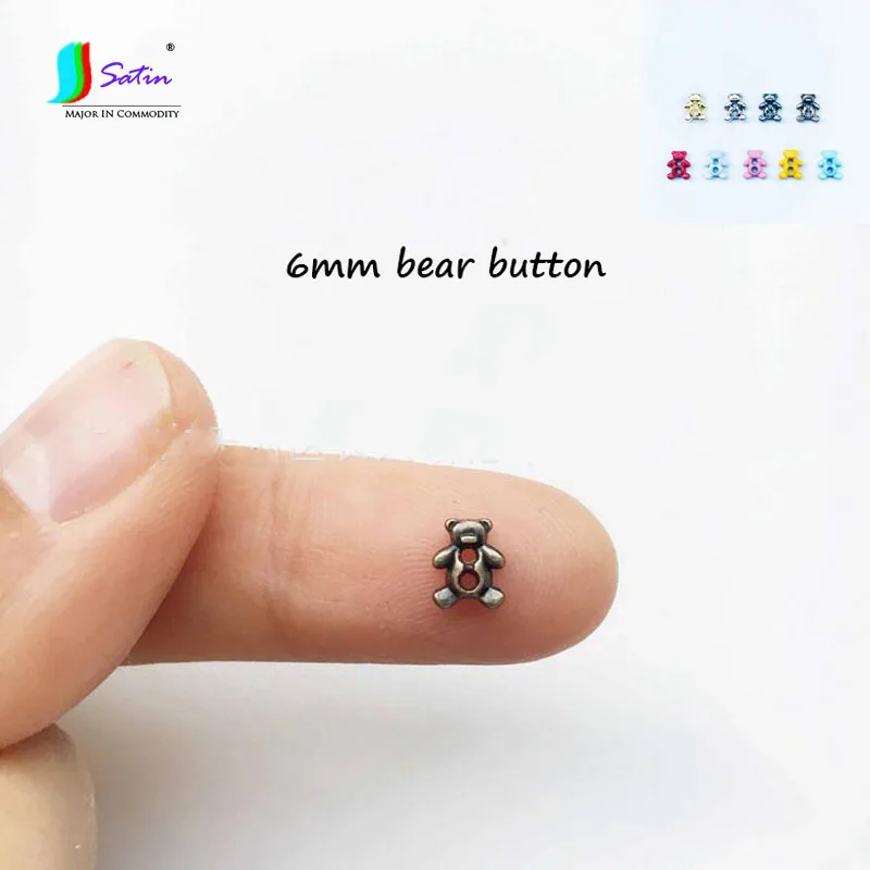 100 шт. металлические пуговицы в виде медведя 6 мм|Пуговицы| |