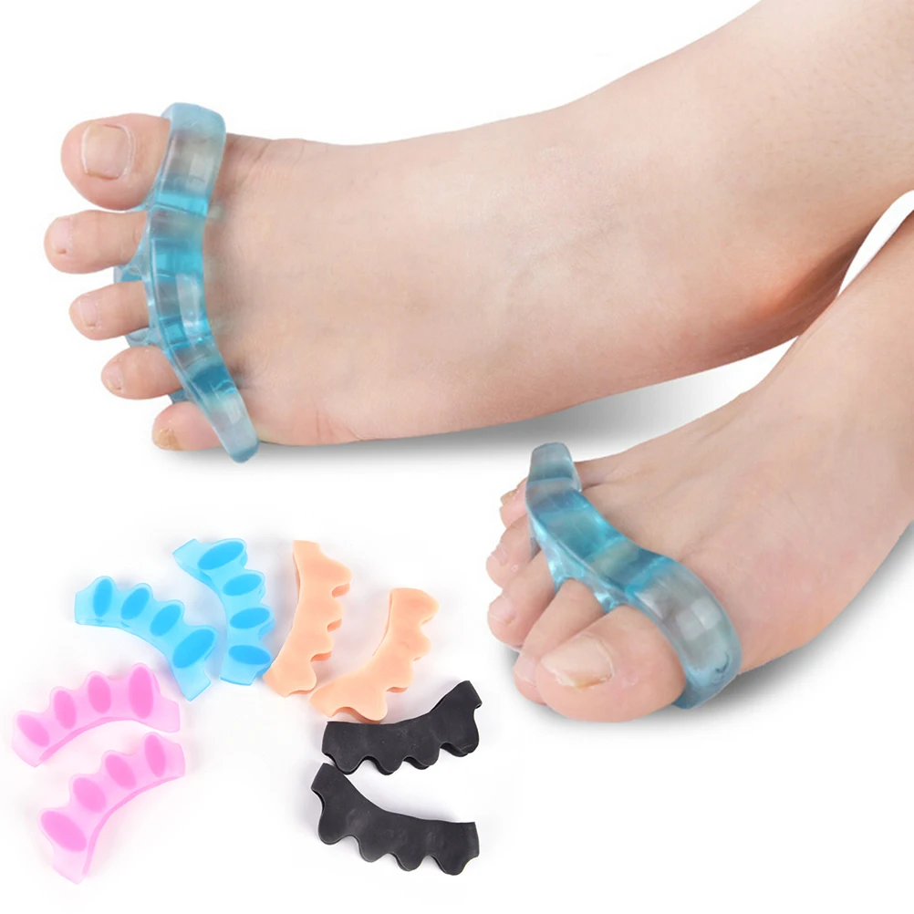 

New Sale 1 Pair Silicone Foot Care Gel Bunion Protector Toe Separators Straightener Spreader Correctors Hallux Valgus Correction