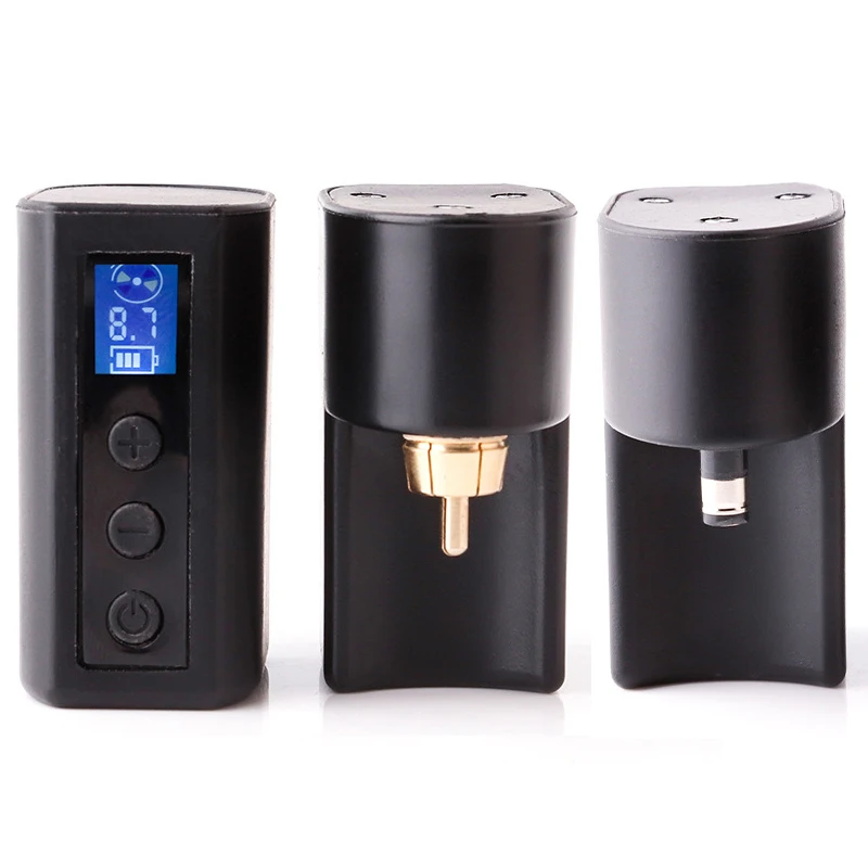 

Беспроводной блок Питания RCA/DC для татуировок, аккумулятор с ЖК-экраном для тату, роторная машинка, RCA/DC источник питания для татуировок