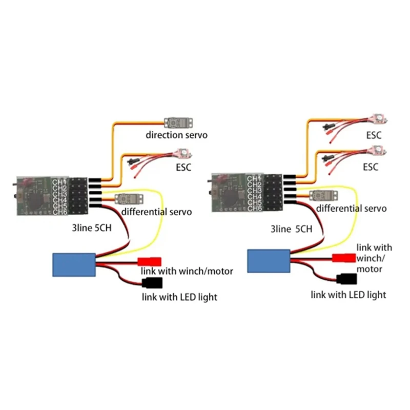 

Dumborc X6P 2.4G 6Ch Transmitter+X6F Led Receiver+Led Light for 1/10 Crawler Axial Scx10 D90 Rc Car Boat Tank Vehicle