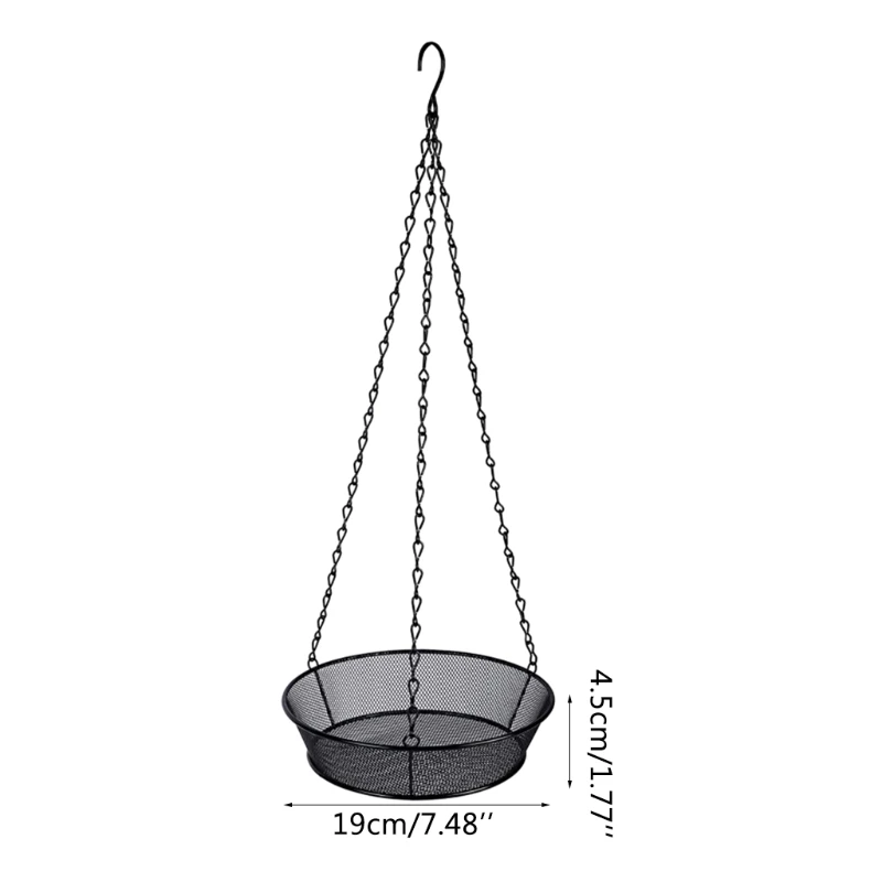

Bird Feeder Hanging Tray Metal Mesh Bird Feeder for Outdoor Patio Decoration
