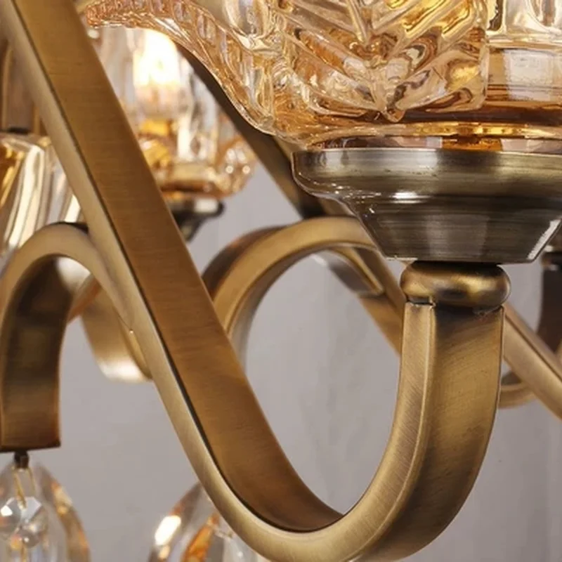 Crystal Chandelier For Living Room Lamps Glass Lustre Vintage Led Modern Lighting | Лампы и освещение