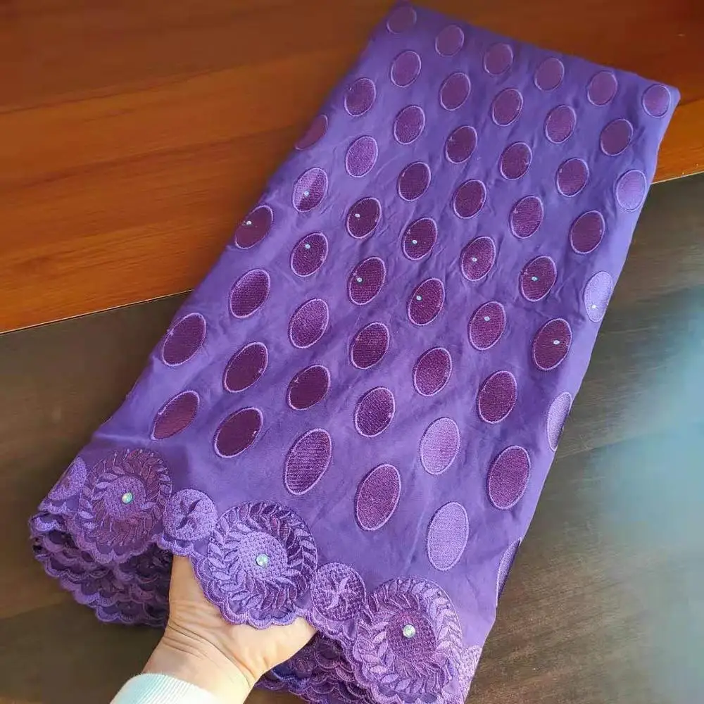 

Pink African Lace Fabric 2021 High Quality Lace Embroidery Cotton Nigerian Swiss Dry Lace Fabric For Party Dress SK710