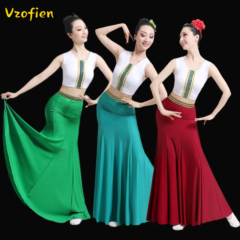 

Minority Peacock Dance Costumes Dai Dance Dresses Fishtail Wrap Hip Traditional Folk Chinese Peacock Stage Performance Clothing