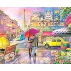 Алмазная 5D картина RUOPOTY Улица Парижа, Набор для вышивки крестиком, мозаика, вышивка с пейзажем, картина для домашнего декора