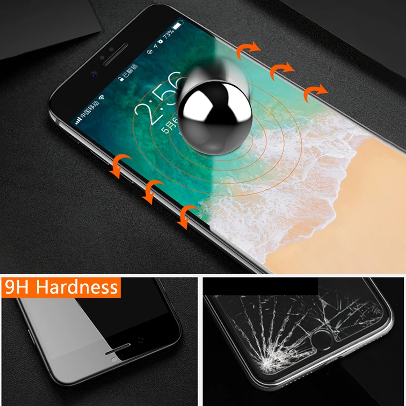 Защитное стекло 9D для iPhone 11 Pro XS MAX X XR 8Plus Защита экрана 7 8 6 6S Plus 5 5S SE 2020 закаленное