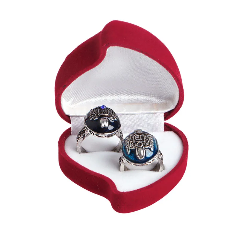 Модная коробка для двух колец бархатный чехол хранения ювелирных изделий