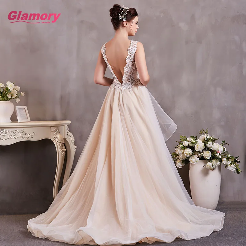 

Embroidered Lace Wedding Dresses Good Quality Patty Dress For Wholesales