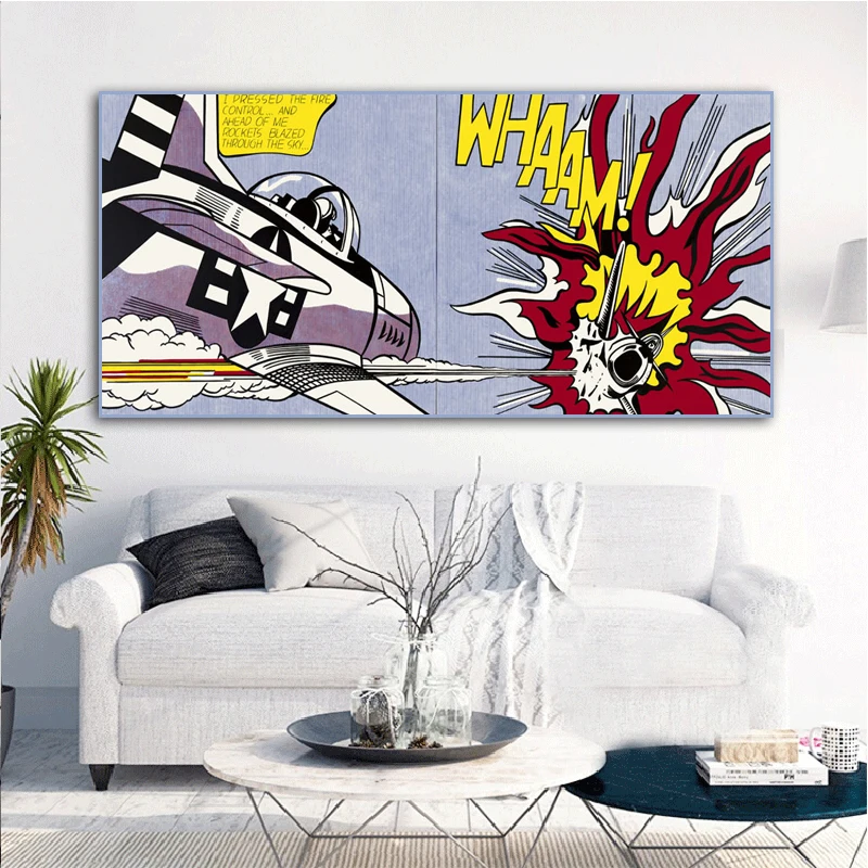 RELIABLI ART Roy Lichtenstein абстрактные плакаты поп-арт Картина на холсте настенные картины для гостиной большой размер без рамки