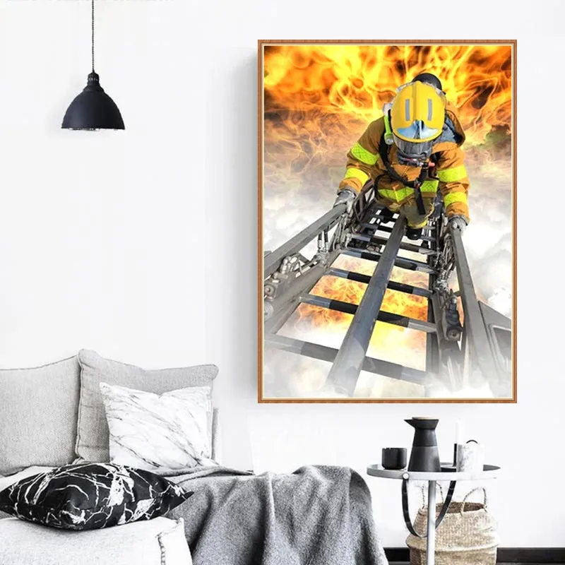 Набор для алмазной вышивки 5D сделай сам картина с изображением огненного героя