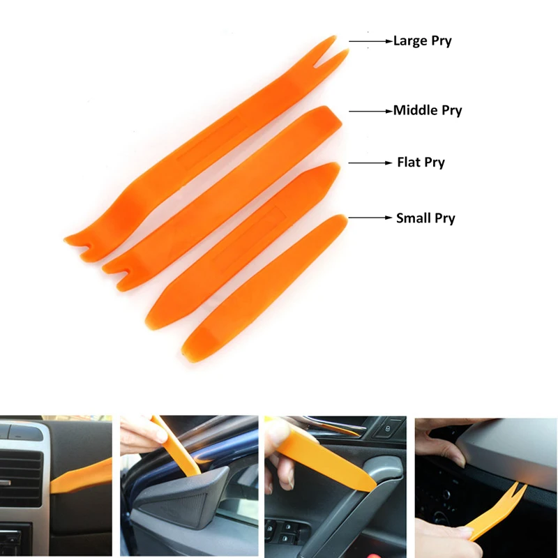 

Разборка аудиоприборной панели 4 шт./компл. набор инструментов для интерьера прищепка для двери инструмент для снятия радиопанели автомоби...