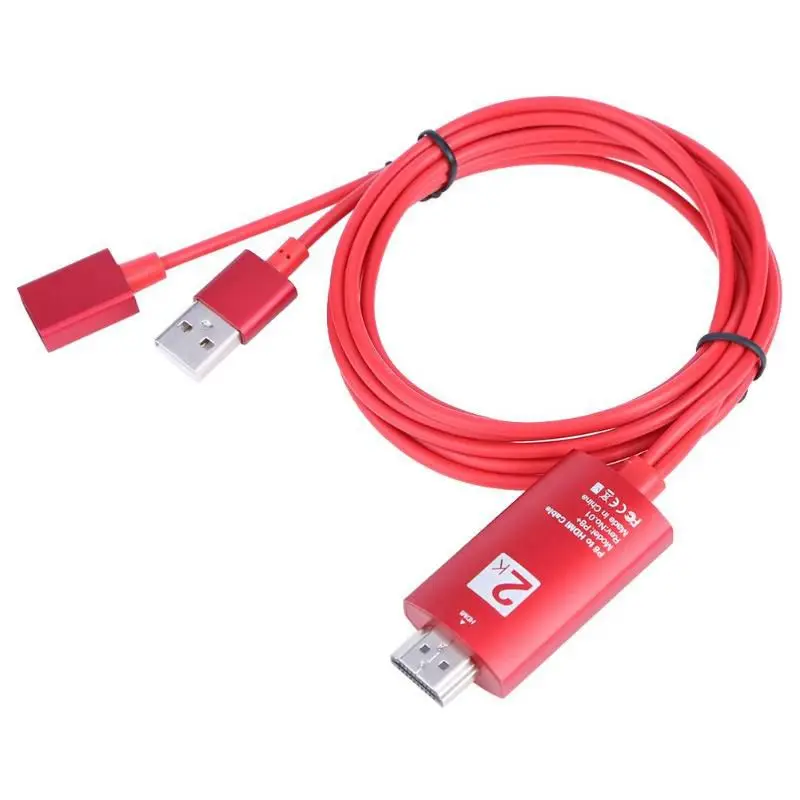 Кабель-конвертер Full HD 1080P USB в HDMI для iPhone 8X7 6s Plus iPad Samsung Android телефонов тв видео o