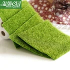Зеленые искусственные газоны, 15x15 см, 30x30 см, небольшие газонные ковры, имитация сада, Моха, домашнего пола, свадебное украшение