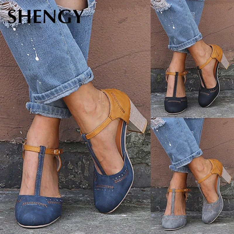 2019 женские босоножки сандалии на платформе с пряжкой летние туфли высоком