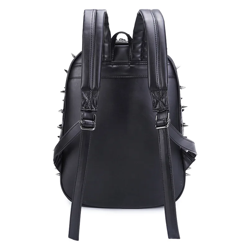 Модный рюкзак в стиле панк из искусственной кожи женский с ежиком школьные сумки