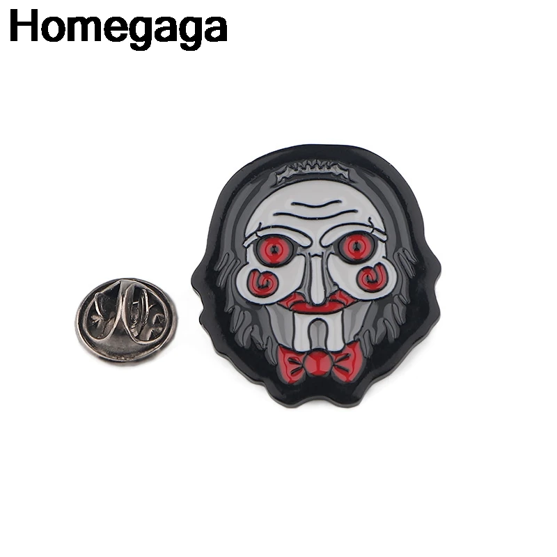 

Homegaga Horror Puppet badge unisex Zinc alloy tie pins badges para shirt bag clothes cap backpack shoes brooches badge D2347