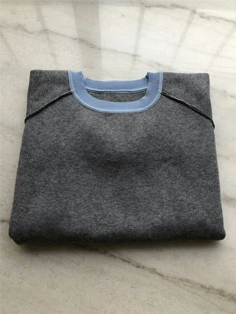 

2020 Patchwork Women Sweatshirt And Pant 2 Two Piece Women Set Casual Knitting Cotton Split Top Full Pant Women Tracksuit