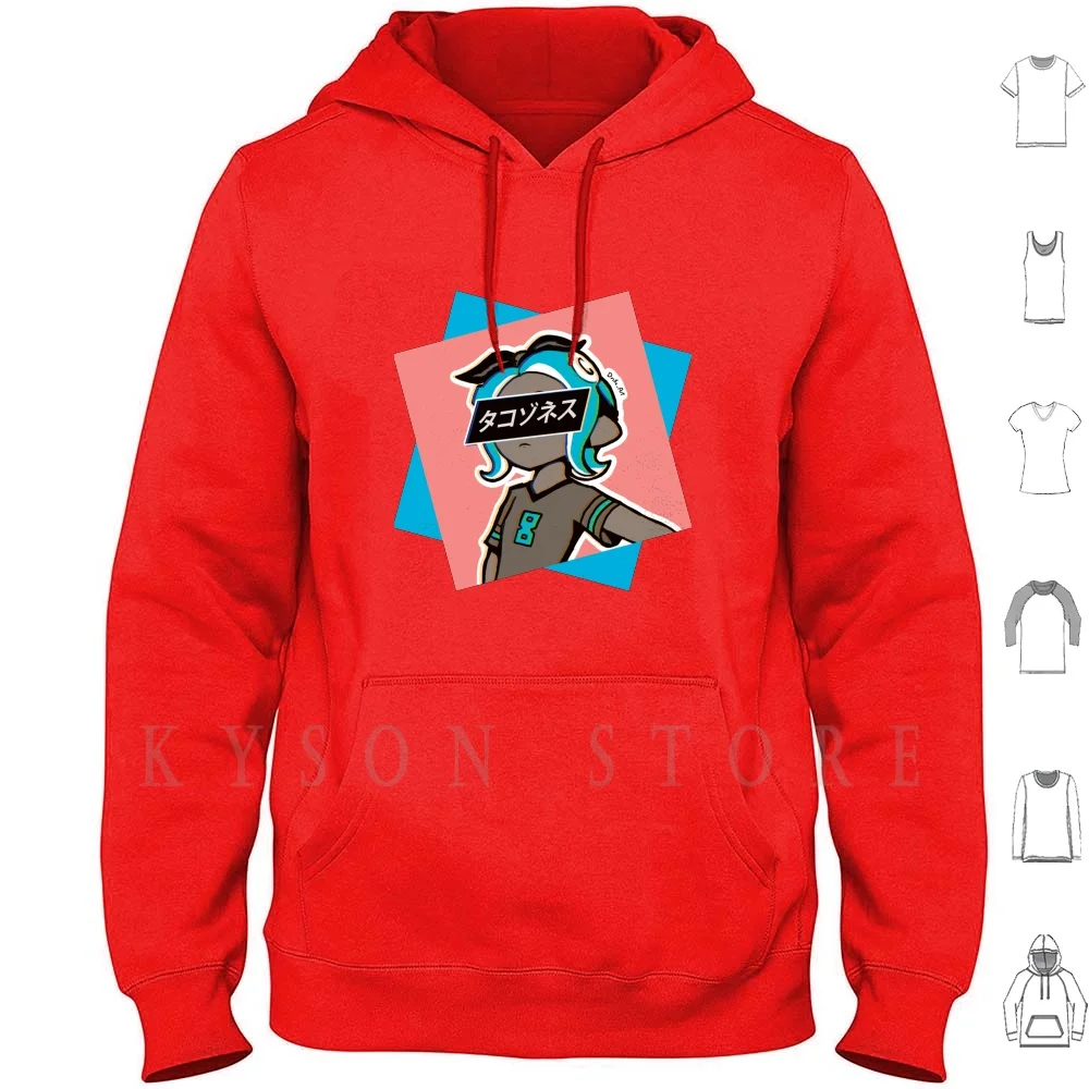 

Octoling-Splatoon 2-Sad Japanese Aesthetic ( Blue And Pink Ver. ) Hoodie long sleeve Cotton Splatoon Splatoon 2