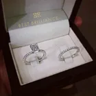 Великолепное женское кольцо квадратной формы, полное украшение, украшенное микро кристаллами циркония, ослепительное свадебное кольцо, обручальное кольцо