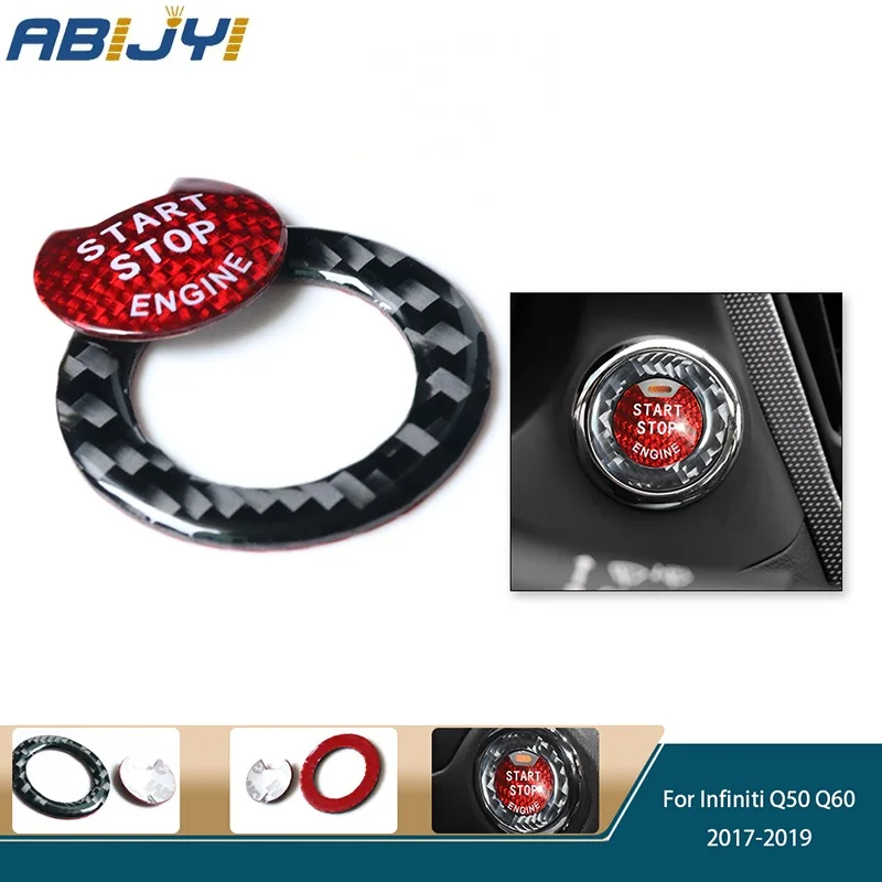 Автомобильный Стайлинг красная крышка кнопки старта и остановки двигателя из