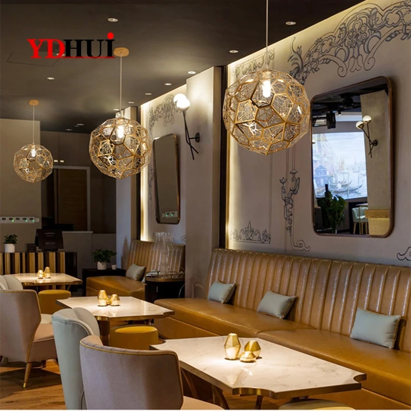 Современный подвесной светильник E27 точная копия Web Etch лампа-Тень для гостиной