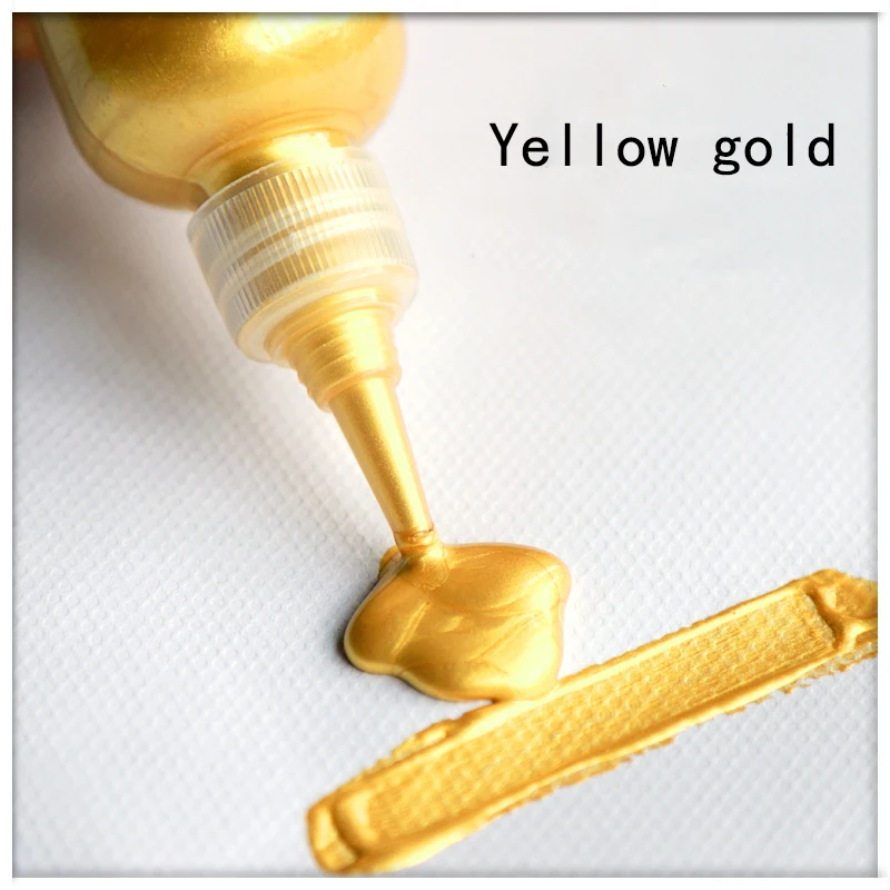 

60ml Gold Lacquer Metal Acrylic Paint, Waterproof And Non-Fading, Used For Statue Coloring Handmade DIY Paint акриловые краски