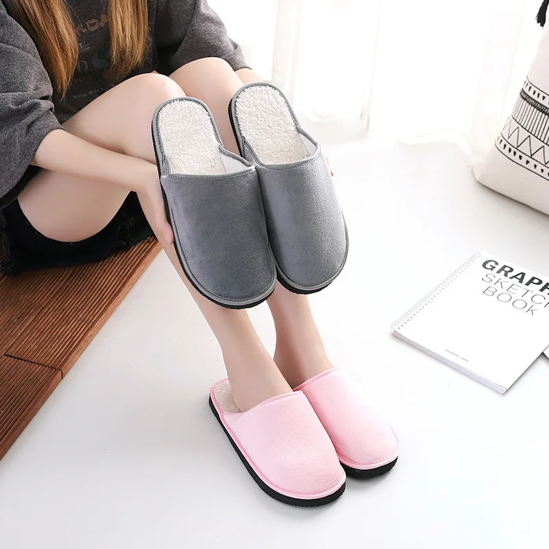Женские домашние тапочки зимняя хлопковая швабра обувь для влюбленных