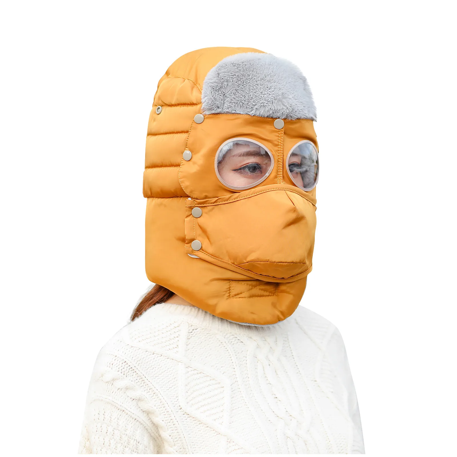 

Winter Warm Windproof Hat Cycling Skiing Warm Cap Facemask Scarf Set Universal Thermal Cover Dustproof Soft Keep Warm Half Cover