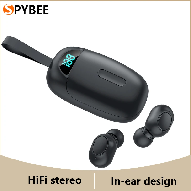 

tws наушники беспроводные наушники блютуз наушники вкладыши сенсорное управление светодиодный дисплей hifi наушники с микрофоном