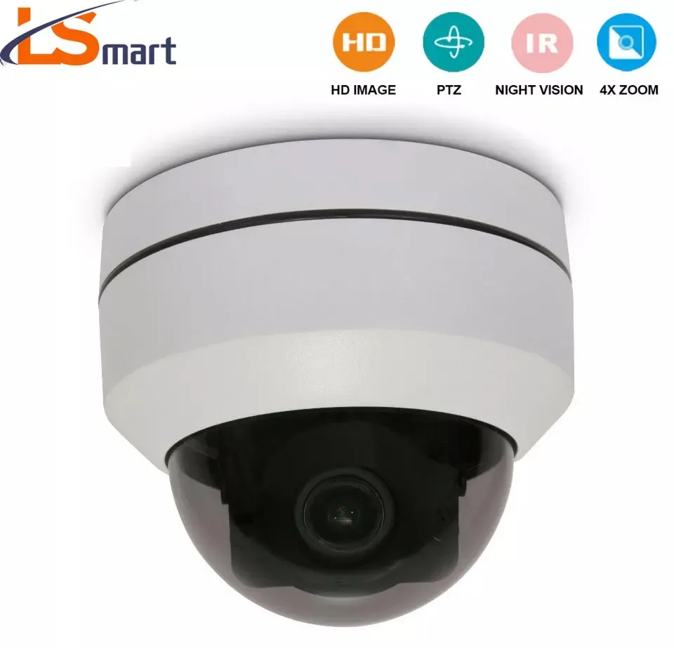 LSmart AHD Camera 1080P Mini PTZ Dome Outdoor CCTV Security Camera Motorized Pan/Tilt/Zoom