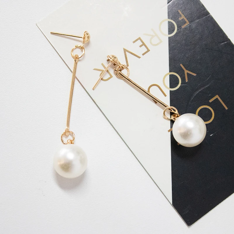 Женские длинные серьги кисточки Винтажные с искусственным жемчугом ювелирные