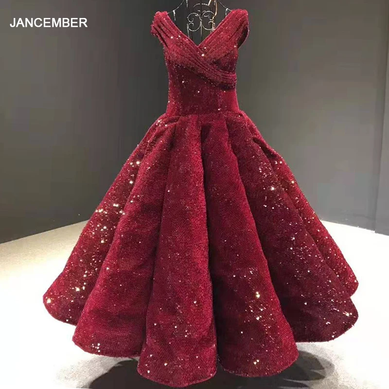 Официальное Платье J66567 jancдекабря 2020 года кружевные красные вечерние платья с
