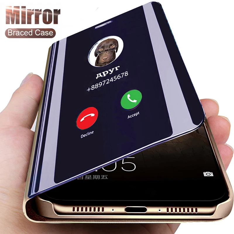 Умный зеркальный чехол для телефона Xiaomi Redmi Note 9s 8 7 5 6 Pro Max 8T 4 4X 9A 9 9C K20 Plus 8A 7A 6A S2
