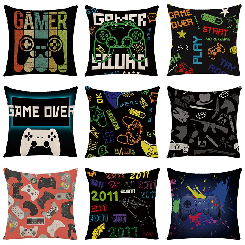 

E-Sports Games Printed Pillowcase Cushions Cover Decorative Pillows For Bed Men Boy Gamer Happy Birthday