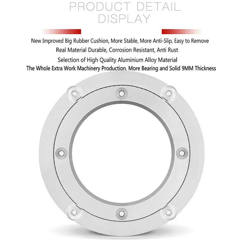 Более утолщенная Прочная Большая резиновая круглая поворотная пластина HQ