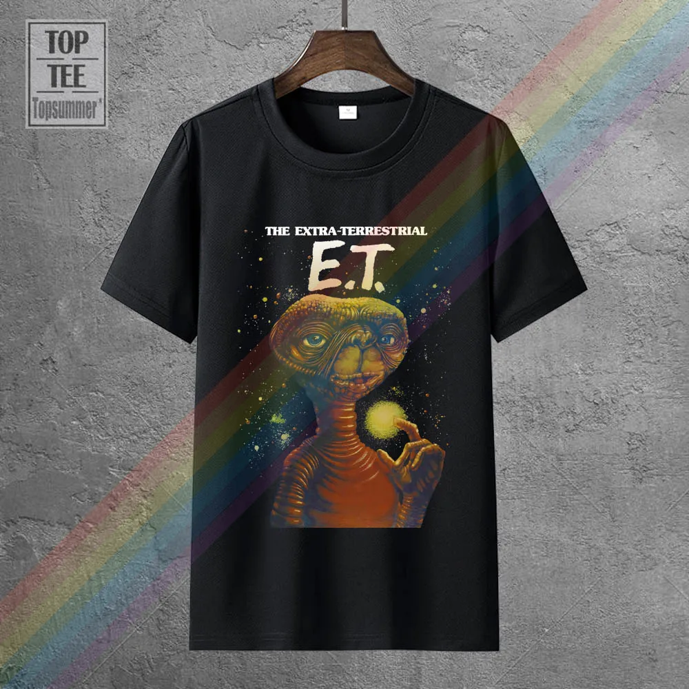 

E T Extra Terrestrial Movie Poster Mens Funny T-Shirts Streetwear Harajuku Tshirt Gym T Shirt Brand T-Shirt Xxxxl